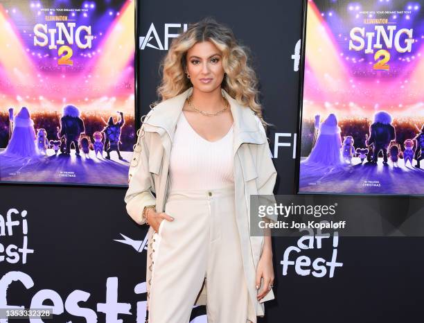 Tori Kelly attends the 2021 AFI Fest: World Premiere Of Illumination's "Sing 2" at TCL Chinese Theatre on November 14, 2021 in Hollywood, California.
