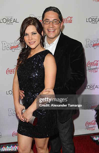 Jullye Giliberti and Fernando Del Rincon attend People en Espanol's Las Estrellas del Ano 2011 at Rubell Family Collection on December 8, 2011 in...