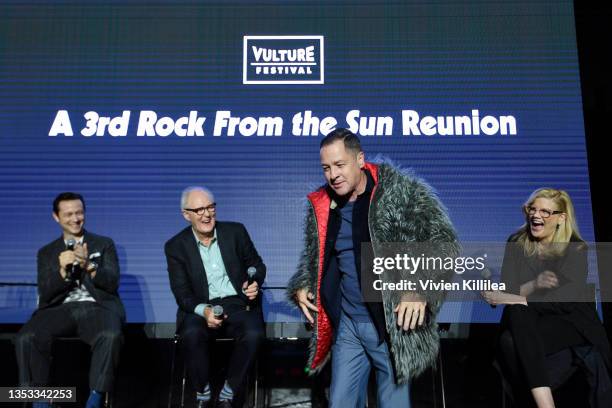 Joseph Gordon-Levitt, John Lithgow, French Stewart, and Kristen Johnston speak at A ‘3rd Rock From the Sun’ Reunion during Vulture Festival 2021 at...