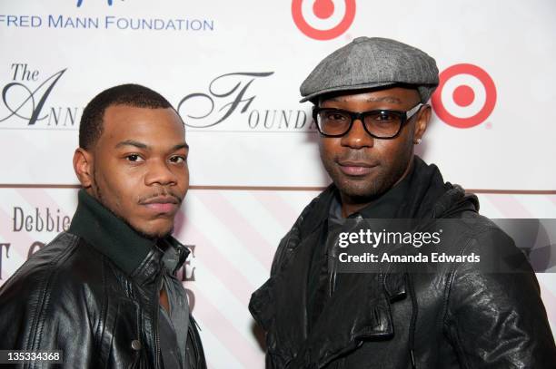 Actor Nelsan Ellis and his brother Tommy Thompson arrive at Debbie Allen's 2nd Annual The Hot Chocolate Nutcracker at Royce Hall, UCLA on December 8,...