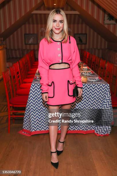 Kiernan Shipka attends Christian Louboutin and InStyle dinner at San Vicente Bungalows on November 14, 2021 in West Hollywood, California.