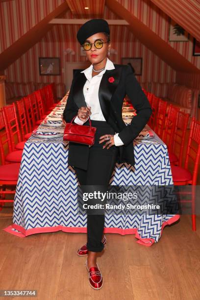 Janelle Monae attends Christian Louboutin and InStyle dinner at San Vicente Bungalows on November 14, 2021 in West Hollywood, California.