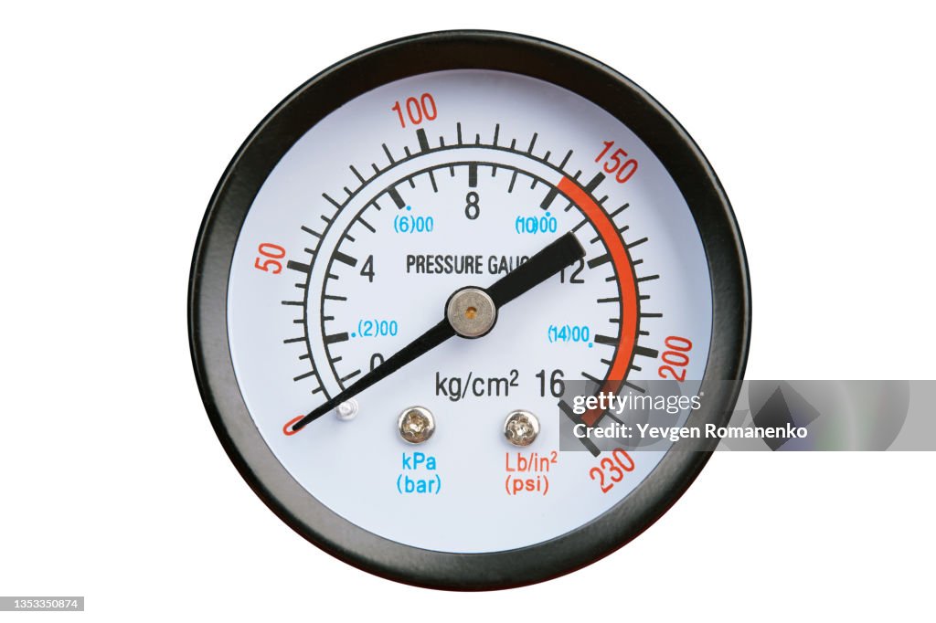 Manometer isolated on white background