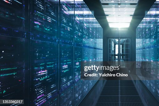 Futuristic server room Futuristic server room
