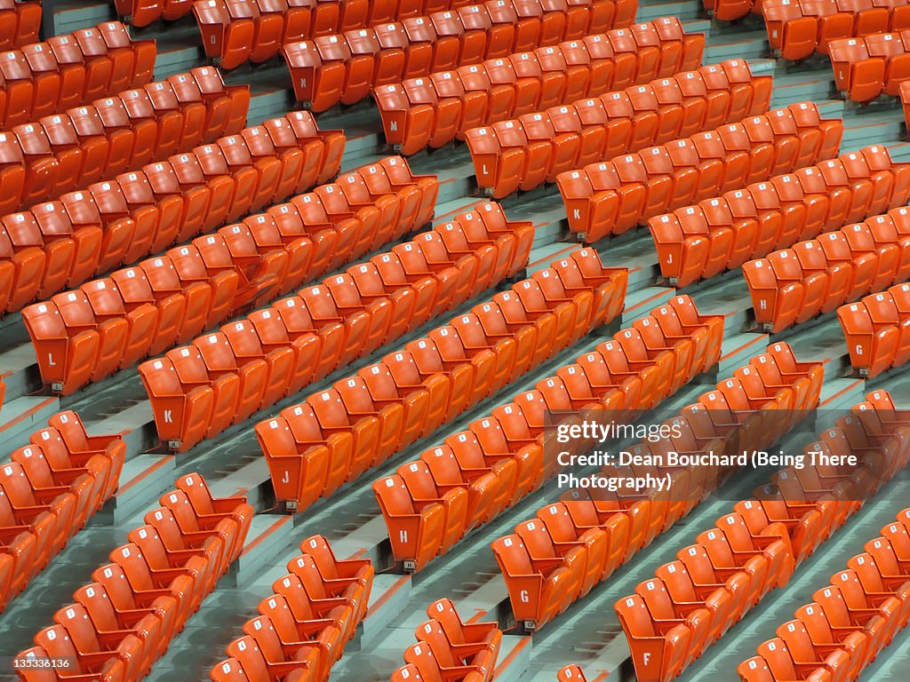 Empty seats in arena