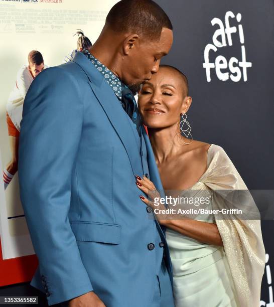 Will Smith and Jada Pinkett Smith attend the 2021 AFI Fest - Closing Night Premiere of Warner Bros. "King Richard" at TCL Chinese Theatre on November...