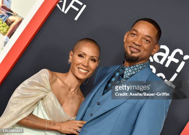 Jada Pinkett Smith and Will Smith attend the 2021 AFI Fest - Closing Night Premiere of Warner Bros. "King Richard" at TCL Chinese Theatre on November...