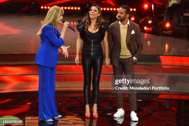 Milly Carlucci, Maykel Fonts and Mietta during the fifth episode of the broadcast Dancing with the stars at the auditorium Rai Foro Italico. Rome ,...