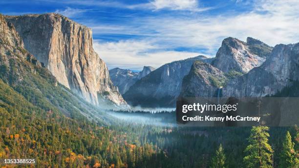 yosemite - tunnel view - wilderness area stock pictures, royalty-free photos & images