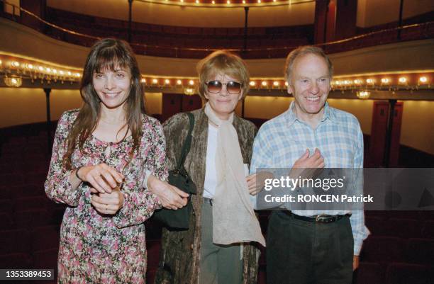 Générale de la pièce de théâtre "Poèmes à Lou" au théâtre de l'Atelier à Paris - De gauche à droite : Marie Trintignant et ses parents : Nadine...