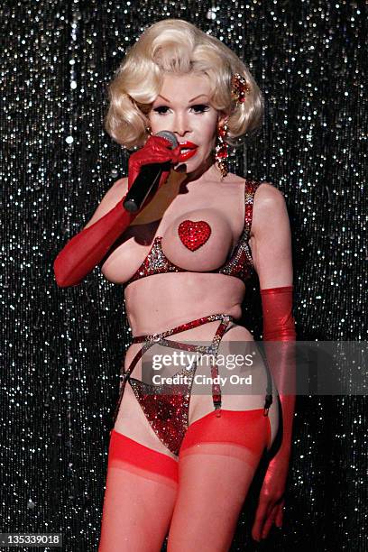 Amanda Lepore performs at Mike Ruiz's Birthday bash at the Industry Bar on December 8, 2011 in New York City.