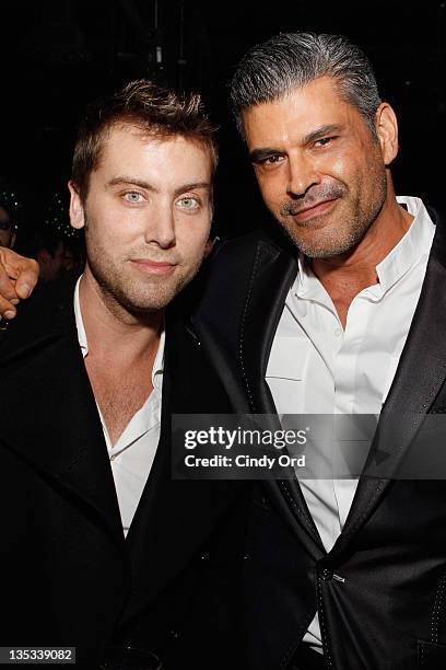 Lance Bass and Mike Ruiz attend Mike Ruiz's Birthday bash at the Industry Bar on December 8, 2011 in New York City.