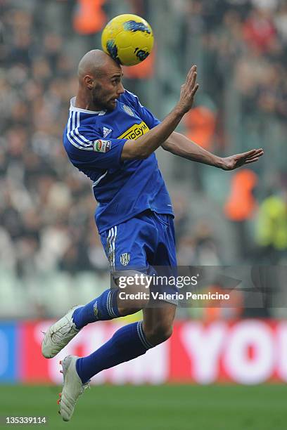 Guana Roberto of AC Cesena in action during the Serie A match between Juventus FC and AC Cesena on December 4, 2011 in Turin, Italy.