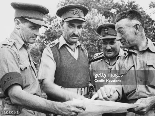 Lieutenant General John Dudley Lavarack , commander of the 1st Australian Corps for the military campaign in Vichy French Syria and Lebanon against...