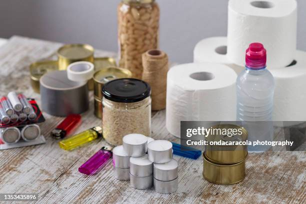 basic survival kit - iberian peninsula stock pictures, royalty-free photos & images