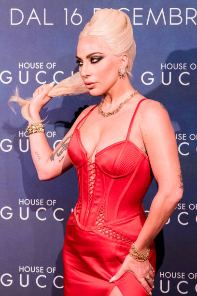 Lady Gaga at the premiere of House of Gucci in Milan