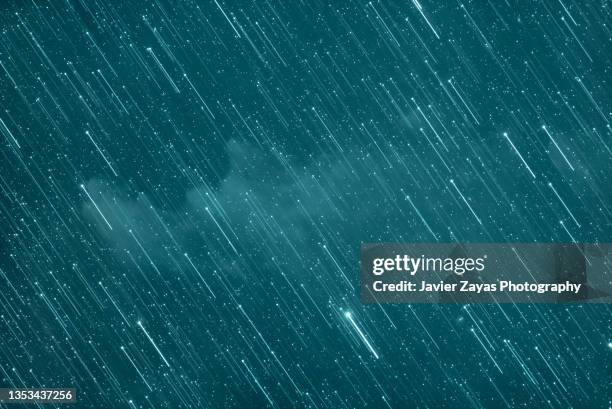 star trails abstract futuristic background - stelle cadenti foto e immagini stock