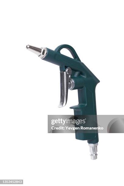 air blow gun isolated on white background - pneumatic tool stock pictures, royalty-free photos & images