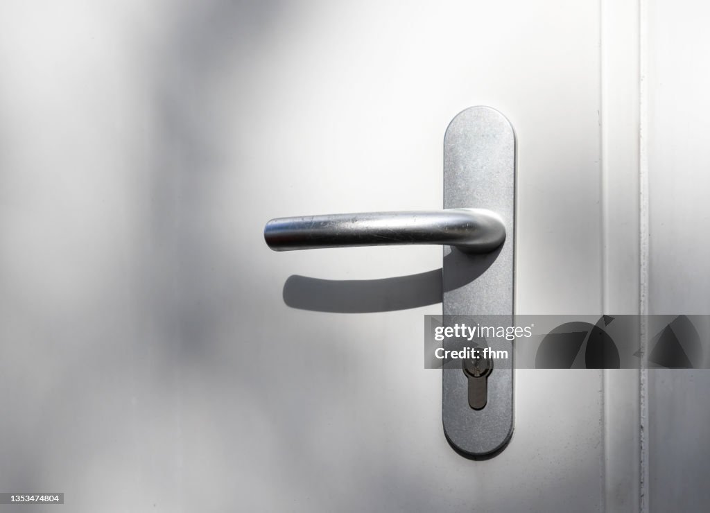 White door and doorknob