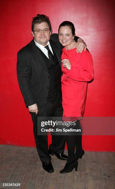 Patton Oswalt and Michelle McNamara attend the "Young Adult" world premiere after party at the Hudson Terrace on December 8, 2011 in New York City.