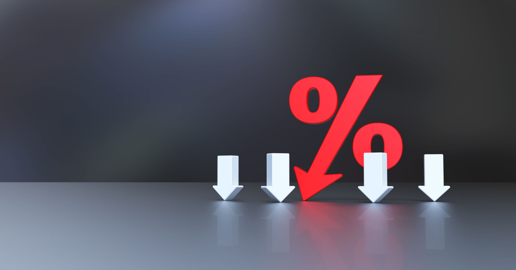 Percentage Sign Moving Down Percentage Sign Moving Down