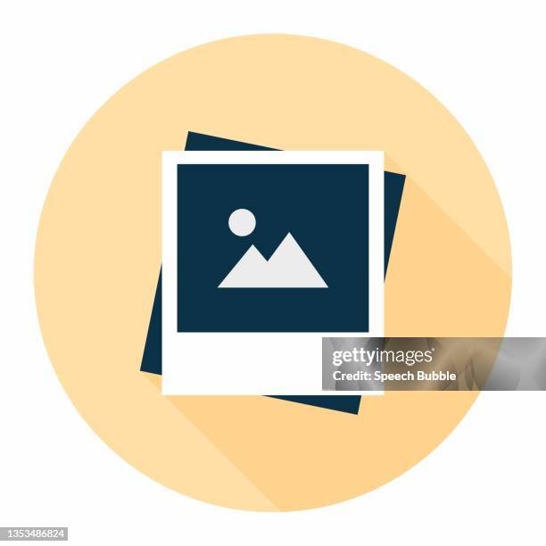 ilustrações de stock, clip art, desenhos animados e ícones de photograph flat icon - transferência de impressão instantânea