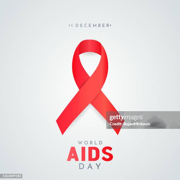 world aids day poster. vector - hiv stock illustrations