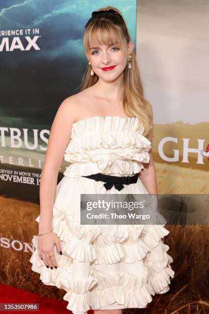 Mckenna Grace attends the GHOSTBUSTERS: AFTERLIFE World Premiere on November 15, 2021 in New York City.