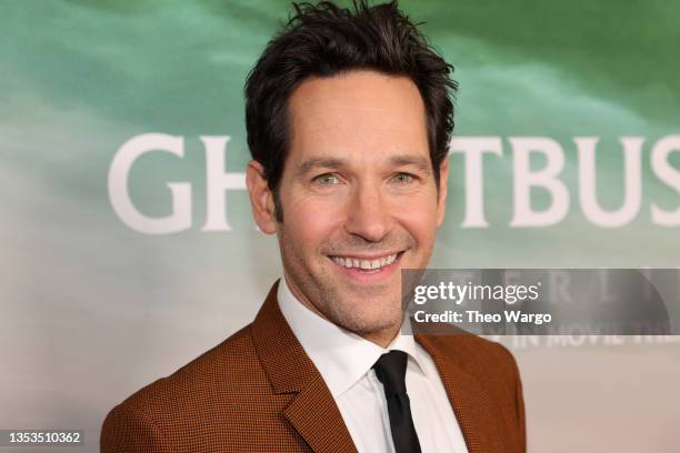 Actor Paul Rudd attends the GHOSTBUSTERS: AFTERLIFE World Premiere on November 15, 2021 in New York City.