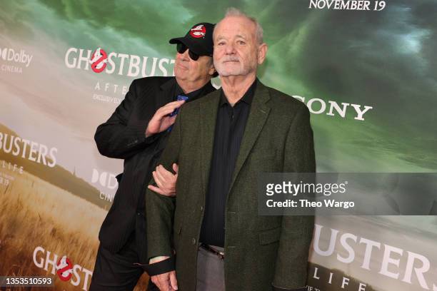 Dan Aykroyd and Bill Murray attend the GHOSTBUSTERS: AFTERLIFE World Premiere on November 15, 2021 in New York City.