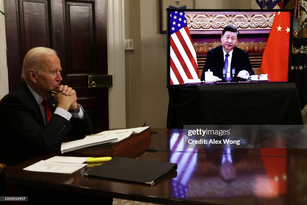 President Biden Meets Virtually With China's President Xi