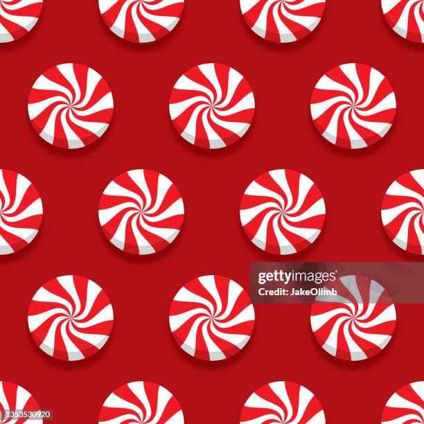 peppermint pattern 1 - peppermint stock illustrations
