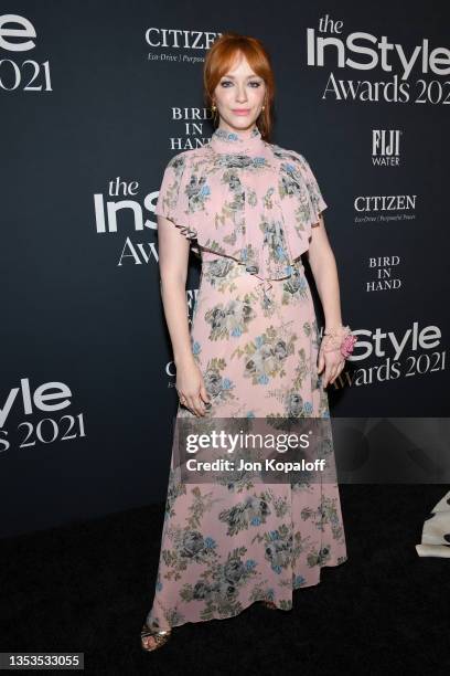 Christina Hendricks attends the 2021 InStyle Awards at The Getty Center on November 15, 2021 in Los Angeles, California.