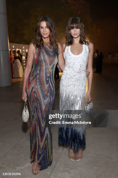 Cindy Crawford and Kaia Gerber attend the 2021 InStyle Awards at The Getty Center on November 15, 2021 in Los Angeles, California.