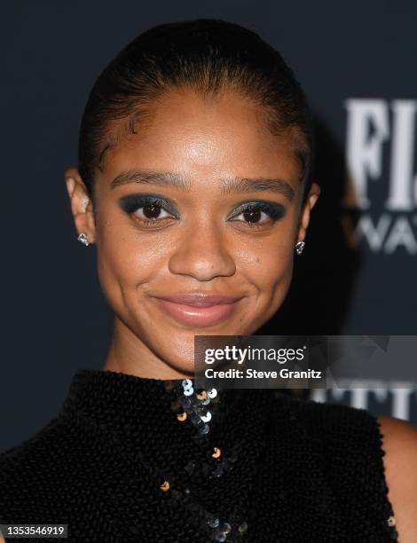 Tiffany Boone arrives at the 6th Annual InStyle Awards on November 15, 2021 in Los Angeles, California.