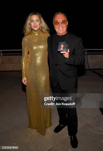 Kate Hudson and honoree Michael Kors, recipient of the Designer Award attend the 2021 InStyle Awards at The Getty Center on November 15, 2021 in Los...