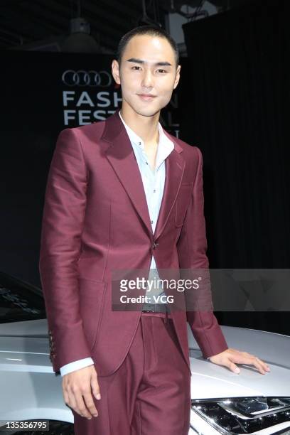Actor Ethan Ruan attends Audi A6 promotional event at Xinsheng Park on December 8, 2011 in Taipei, Taiwan.