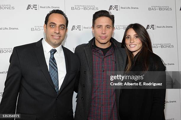 Executive Producer David Davoli, actor Erik Palladino and wife Jaime Lee attend A&E's premiere party event for Stephen King's "Bag of Bones" at Fig &...