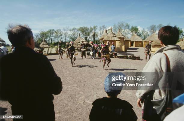 'Le Village de Bamboula' at the Planète Sauvage zoological park in Port Saint-Père, near Nantes, France April 1994. The 'village' was created in 1992...