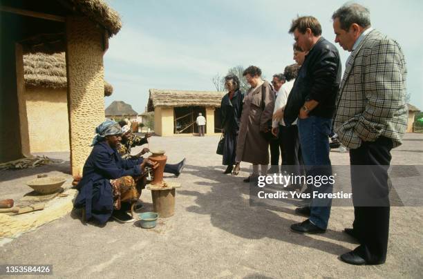 'Le Village de Bamboula' at the Planète Sauvage zoological park in Port Saint-Père, near Nantes, France April 1994. The 'village' was created in 1992...