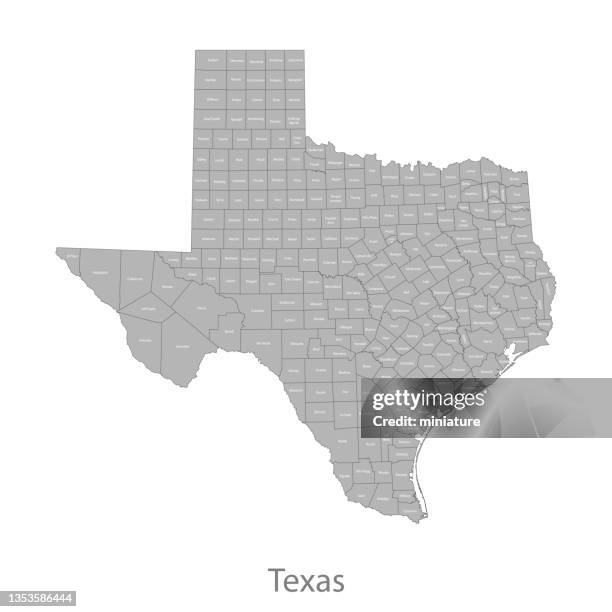 Texas Location Vector Texas County Map Vector High Res Illustrations - Getty Images