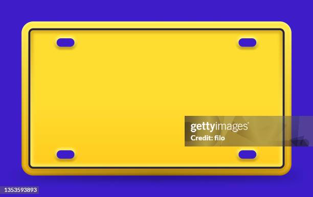 license plate - empty plate stock illustrations