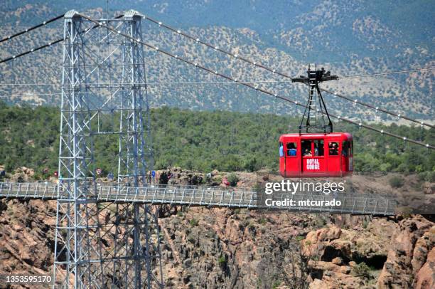 royal gorge bridge and cable car, cañon city, colorado, usa - cable car stock pictures, royalty-free photos & images