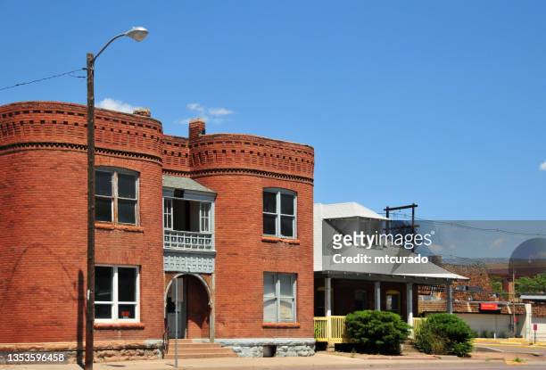 red brick architecture - cañon city, colorado, usa - fremont county colorado stock pictures, royalty-free photos & images