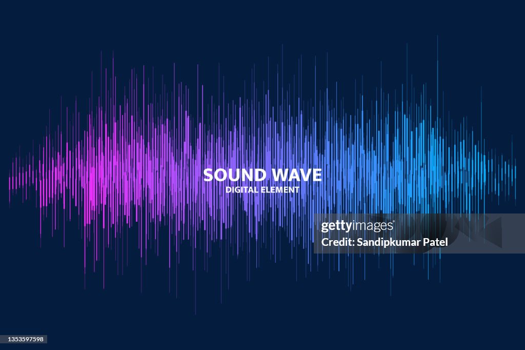 Abstract Colorful Rhythmic Sound Wave
