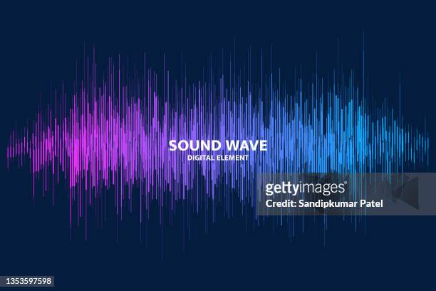 abstract colorful rhythmic sound wave - music stock illustrations