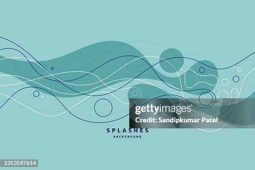 Bright poster with dynamic waves. Illustration minimal flat style Bright poster with dynamic waves. Illustration minimal flat style