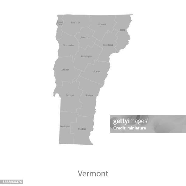 vermont map - vermont stock illustrations