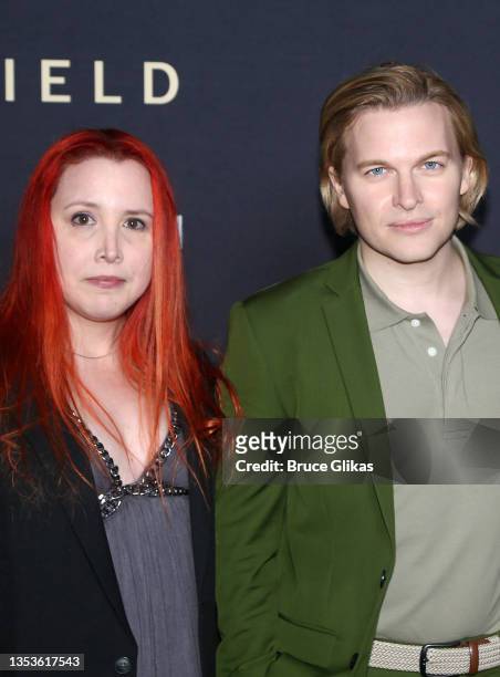 Dylan Farrow and Ronan Farrow pose at the New York Premiere of A Netflix film "Tick, Tick...Boom!" at The Schoenfeld Theatre on November 15, 2021 in...