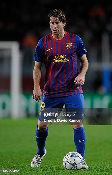Maxwell Scherrer of FC Barcelona runs with the ball during the UEFA Champions League group H match between FC Barcelona and FC BATE Borisov at Camp...